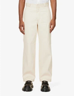 Prada Branded-plaque Straight-leg Mid-rise Jeans 10 Prada Branded-plaque Straight-leg Mid-rise Jeans -KOOPES Clothing Shop R04098394 NATURAL ALT02