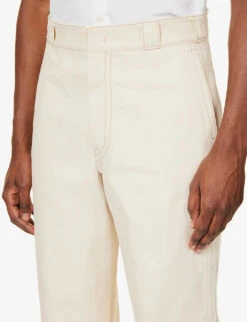 Prada Branded-plaque Straight-leg Mid-rise Jeans 12 Prada Branded-plaque Straight-leg Mid-rise Jeans -KOOPES Clothing Shop R04098394 NATURAL ALT04