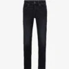 Boss Washed Slim-fit Straight-leg Stretch-denim Jeans