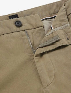 BOSS Regular-fit Tapered-leg Stretch Cotton-gabardine Trousers -KOOPES Clothing Shop R04101254 LIGHTPASTELGREEN ALT05