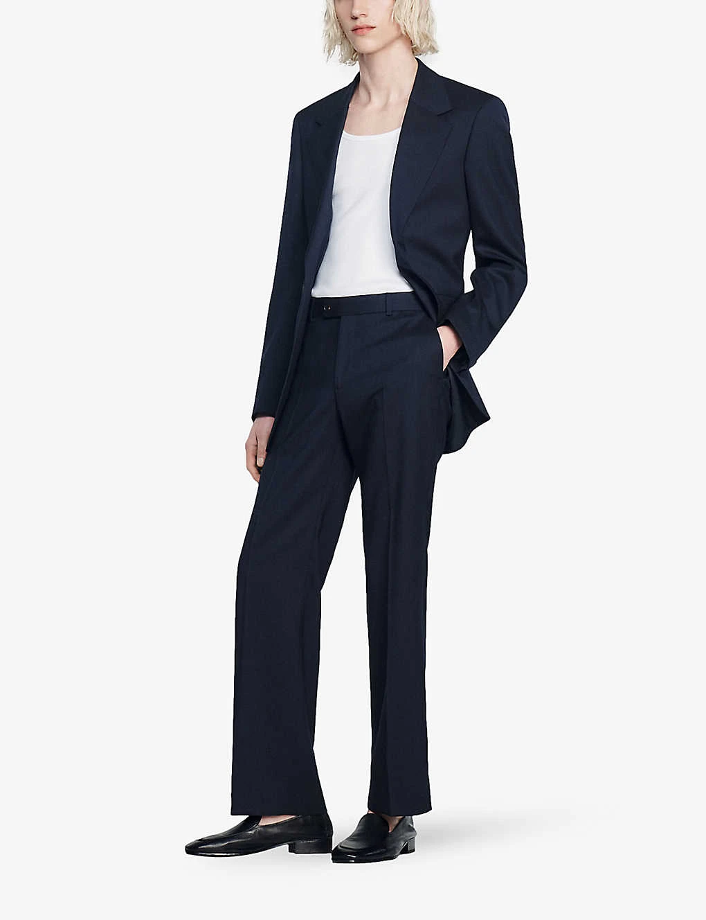 Sandro Straight-leg Loose-fit Wool Trousers 4 Sandro Straight-leg Loose-fit Wool Trousers - Image 2