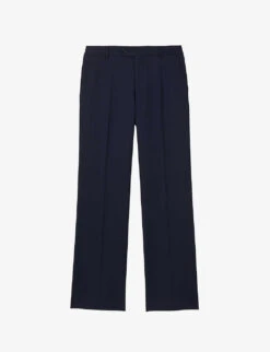 Sandro Straight-leg Loose-fit Wool Trousers