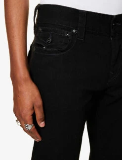 True Religion Rocco Straight-leg Stretch-denim Jeans -KOOPES Clothing Shop R04104209 BLACKRINSEWASH ALT04