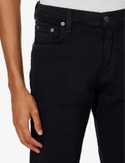 CITIZENS OF HUMANITY Adler Brand-patch Regular-fit Tapered-leg Stretch-woven Trousers -KOOPES Clothing Shop R04111643 TRUENAVY ALT04