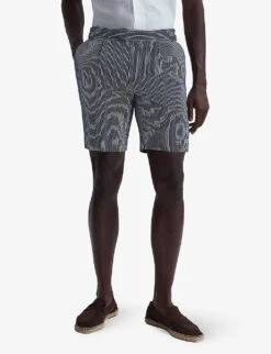 Reiss Archie Stripe Woven Shorts 9 Reiss Archie Stripe Woven Shorts -KOOPES Clothing Shop R04116707 NAVYWHITE ALT02