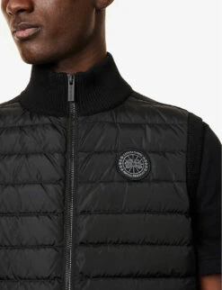 Canada Goose Hybridge High-neck Quilted Relaxed-fit Wool Gilet -KOOPES Clothing Shop R04117746 BLACK ALT04