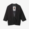 Japanese Culture Graphic-appliqué Cotton And Paper-blend Kimono Jacket -KOOPES Clothing Shop R04118361 BLACK M