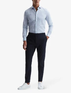 Reiss Found Slim-leg Mid-rise Stretch-woven Trousers -KOOPES Clothing Shop R04118947 NAVY ALT02
