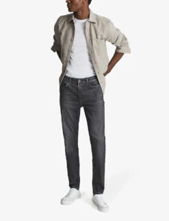 Reiss Harry Slim-fit Low-rise Denim Jeans -KOOPES Clothing Shop R04122258 WASHEDGREY ALT01