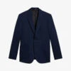 Ted Baker Shakerj Slim-fit Striped Cotton And Linen-blend Jacket -KOOPES Clothing Shop R04122388 NAVY M