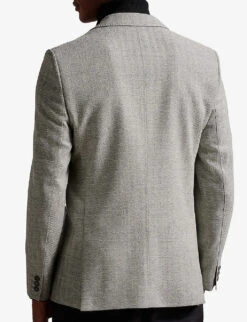 Ted Baker Luccaj Slim-fit Wool Jacket -KOOPES Clothing Shop R04122389 GREY ALT03