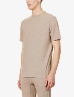 Calvin Klein Crewneck Brand-tab Stretch-cotton T-shirt -KOOPES Clothing Shop R04123677 ELEMENTHEATHER ALT02