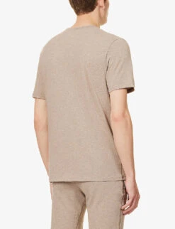 Calvin Klein Crewneck Brand-tab Stretch-cotton T-shirt -KOOPES Clothing Shop R04123677 ELEMENTHEATHER ALT03