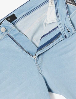 Replay Anbass Faded-wash Tapered Slim-fit Stretch-denim Jeans -KOOPES Clothing Shop R04125084 LIGHTBLUE ALT06