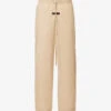 ESSENTIALS Brand-patch Straight-leg Relaxed-fit Cotton-blend Trousers