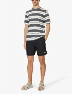 Fred Perry Classic Logo-embroidered Swim Shorts 8 Fred Perry Classic Logo-embroidered Swim Shorts -KOOPES Clothing Shop R04126259 BLACK ALT01