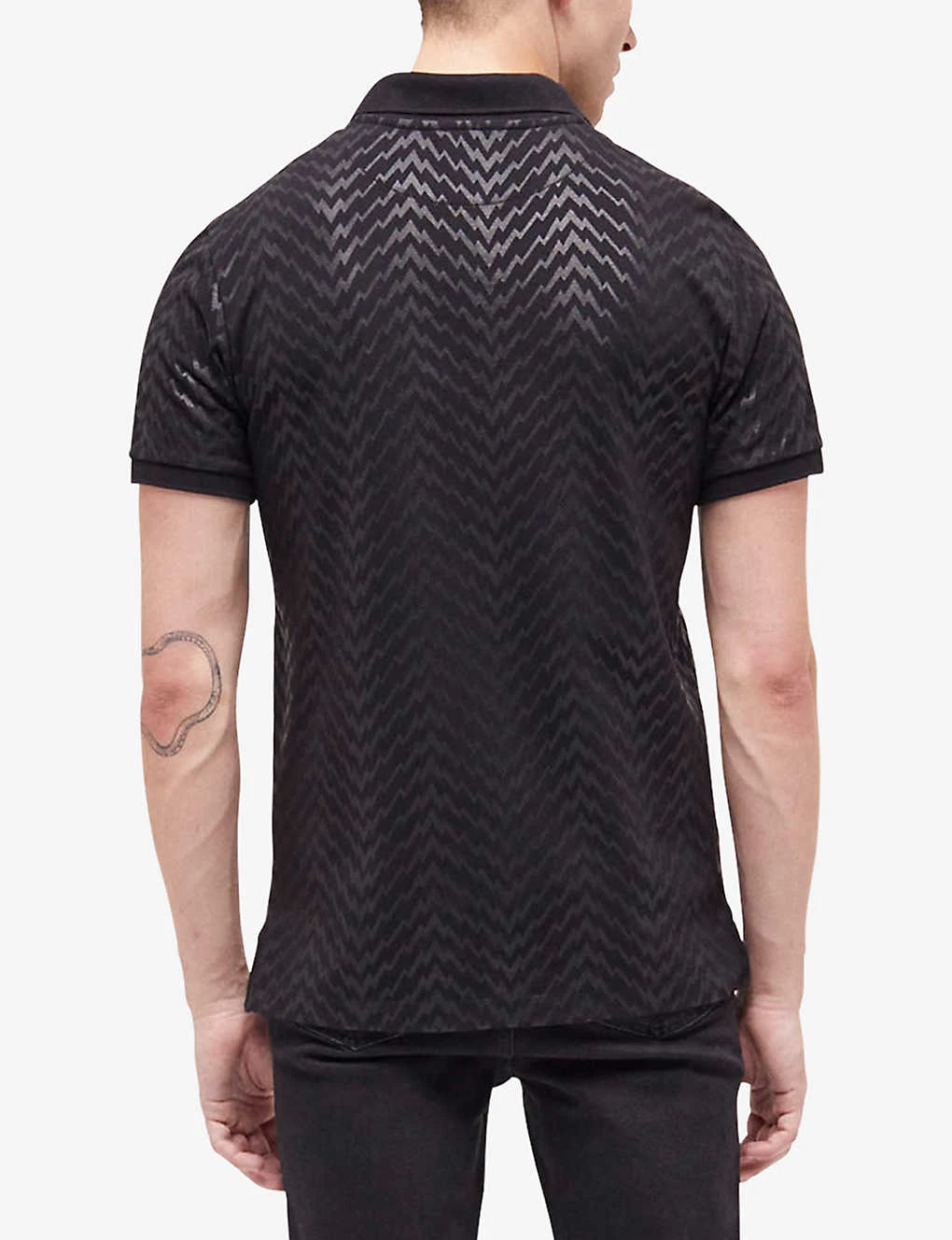 THE KOOPLES Zig-zag Cotton-jersey Polo Shirt 6 THE KOOPLES Zig-zag Cotton-jersey Polo Shirt - Image 4