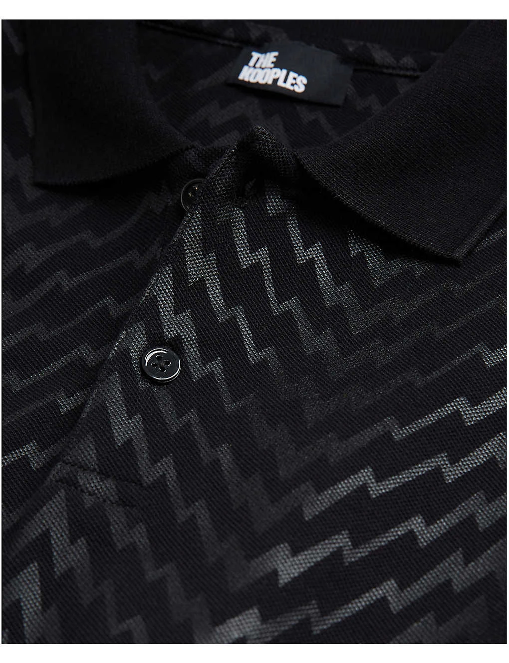 THE KOOPLES Zig-zag Cotton-jersey Polo Shirt 8 THE KOOPLES Zig-zag Cotton-jersey Polo Shirt - Image 6