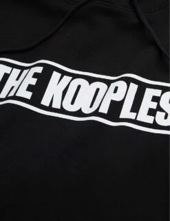 THE KOOPLES Logo-print Cotton-jersey Hoody -KOOPES Clothing Shop R04127694 BLA01 ALT02