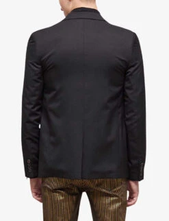THE KOOPLES Embroidered-collar Single-breasted Woven Blazer -KOOPES Clothing Shop R04127732 BLA01 ALT03