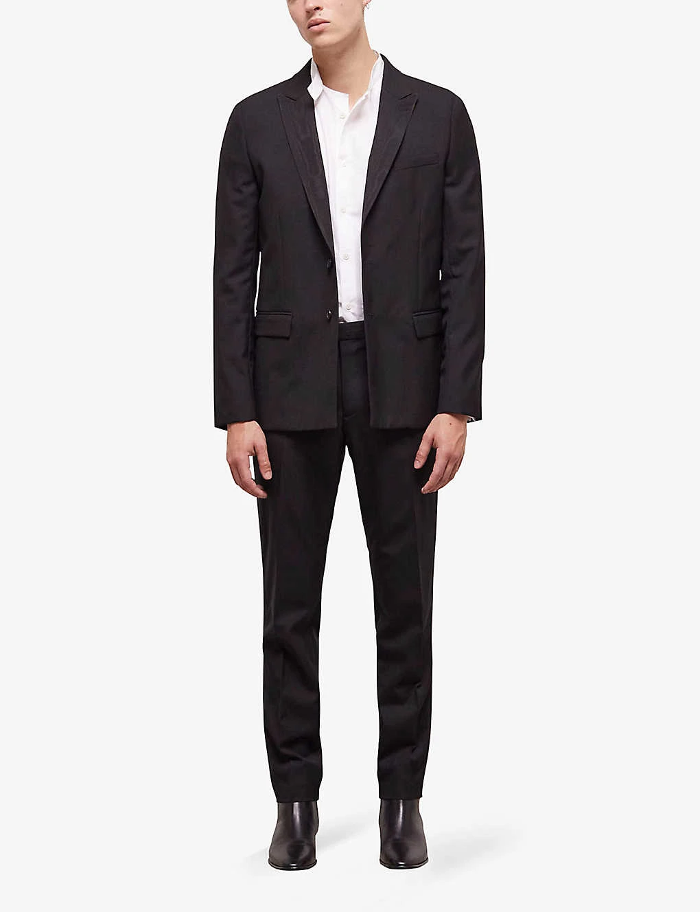 THE KOOPLES Satin-lapel Single-breasted Wool Suit Jacket 4 THE KOOPLES Satin-lapel Single-breasted Wool Suit Jacket - Image 2