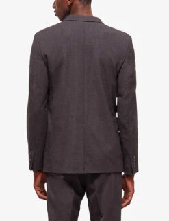 THE KOOPLES Notched-collar Single-breasted Stretch-wool Suit Jacket -KOOPES Clothing Shop R04127919 BLA02 ALT03