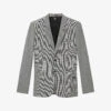 THE KOOPLES Houndstooth-motif Single-breasted Stretch-wool Suit Jacket