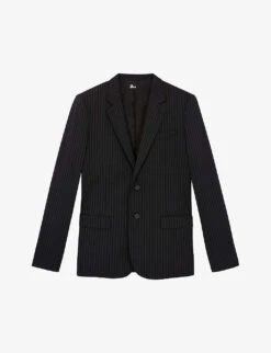 THE KOOPLES Notched-collar Stripe-pattern Stretch-wool Suit Jacket