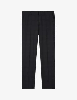 THE KOOPLES Prince Of Wales-check Regular-fit Straight-leg Stretch-woven Trousers