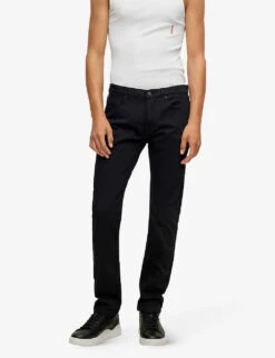 Hugo Slim-fit Mid-rise Stretch-cotton Jeans -KOOPES Clothing Shop R04128668 BLACK ALT02