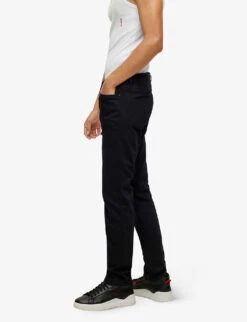 Hugo Slim-fit Mid-rise Stretch-cotton Jeans -KOOPES Clothing Shop R04128668 BLACK ALT03