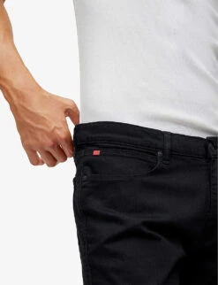 Hugo Slim-fit Mid-rise Stretch-cotton Jeans -KOOPES Clothing Shop R04128668 BLACK ALT04