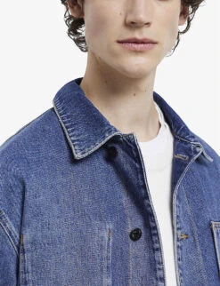 THE KOOPLES Faded Denim Overshirt -KOOPES Clothing Shop R04129075 BLUE6 ALT04