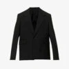 Bottega Veneta Notched-lapel Single-breasted Wool Blazer -KOOPES Clothing Shop R04129500 BLACK M