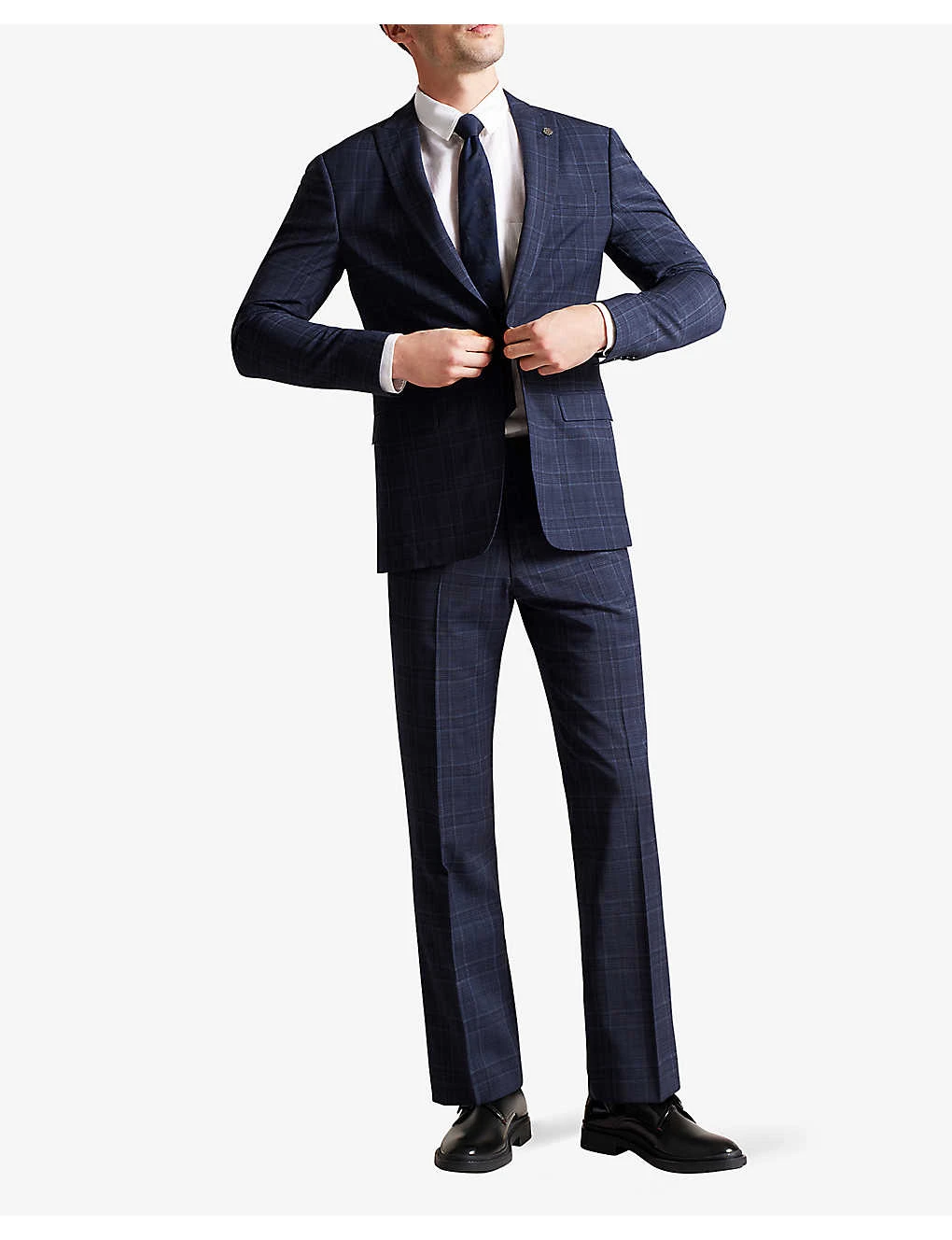 Ted Baker Chesijs Check-pattern Single-breasted Wool Jacket 4 Ted Baker Chesijs Check-pattern Single-breasted Wool Jacket - Image 2