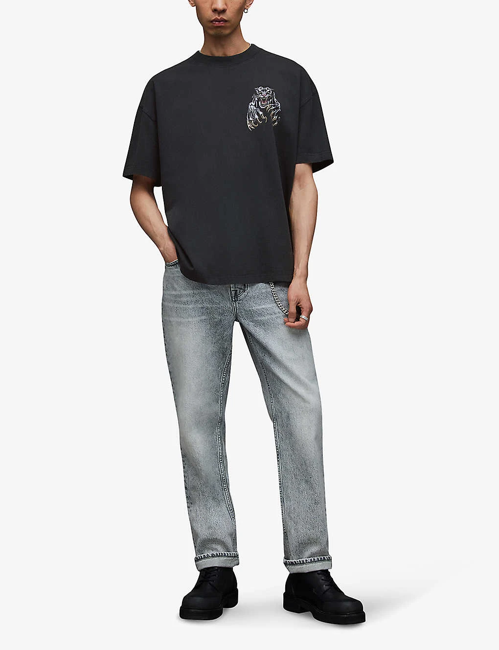 AllSaints Beast Graphic-print Cotton-jersey T-shirt 4 AllSaints Beast Graphic-print Cotton-jersey T-shirt - Image 2