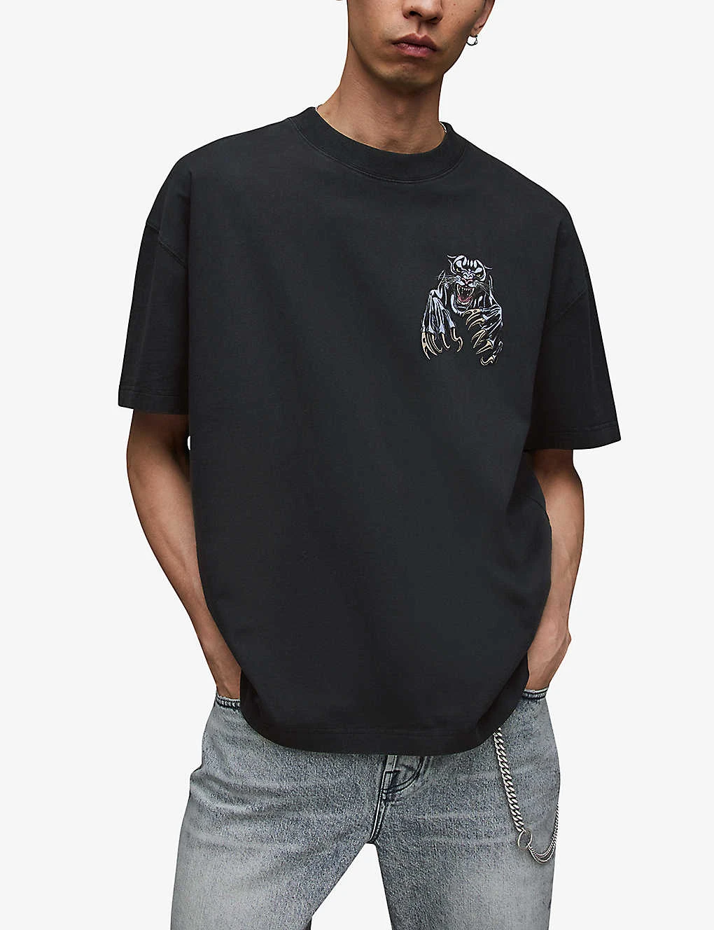 AllSaints Beast Graphic-print Cotton-jersey T-shirt 5 AllSaints Beast Graphic-print Cotton-jersey T-shirt - Image 3
