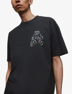 AllSaints Beast Graphic-print Cotton-jersey T-shirt 11 AllSaints Beast Graphic-print Cotton-jersey T-shirt -KOOPES Clothing Shop R04131341 WASHEDBLACK ALT04