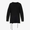 Yohji Yamamoto Drawstring-panel Contrast-stitch Cotton, Rayon And Silk-blend Jumper