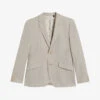Ted Baker Lancej Slim-fit Single-breasted Linen-wool Blend Blazer