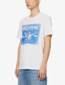 True Religion Vintage Logo-print Cotton-jersey T-shirt -KOOPES Clothing Shop R04134910 OPTICWHITE ALT02