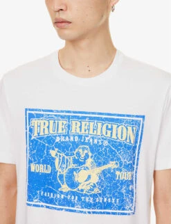 True Religion Vintage Logo-print Cotton-jersey T-shirt -KOOPES Clothing Shop R04134910 OPTICWHITE ALT04