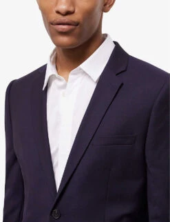 THE KOOPLES Notched-lapels Single-breasted Wool Suit Jacket -KOOPES Clothing Shop R04137098 NAV01 ALT04