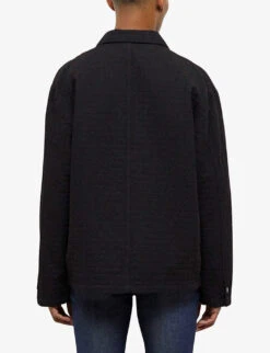 THE KOOPLES Patch-pocket Regular-fit Cotton Jacket -KOOPES Clothing Shop R04137815 BLA01 ALT03