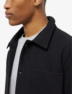 THE KOOPLES Patch-pocket Regular-fit Cotton Jacket -KOOPES Clothing Shop R04137815 BLA01 ALT04