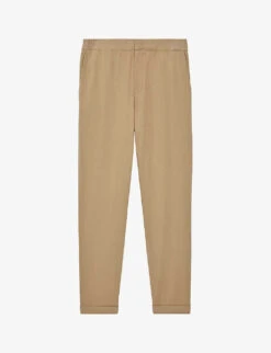 THE KOOPLES Straight-leg Turn-up Hem Cotton Trousers