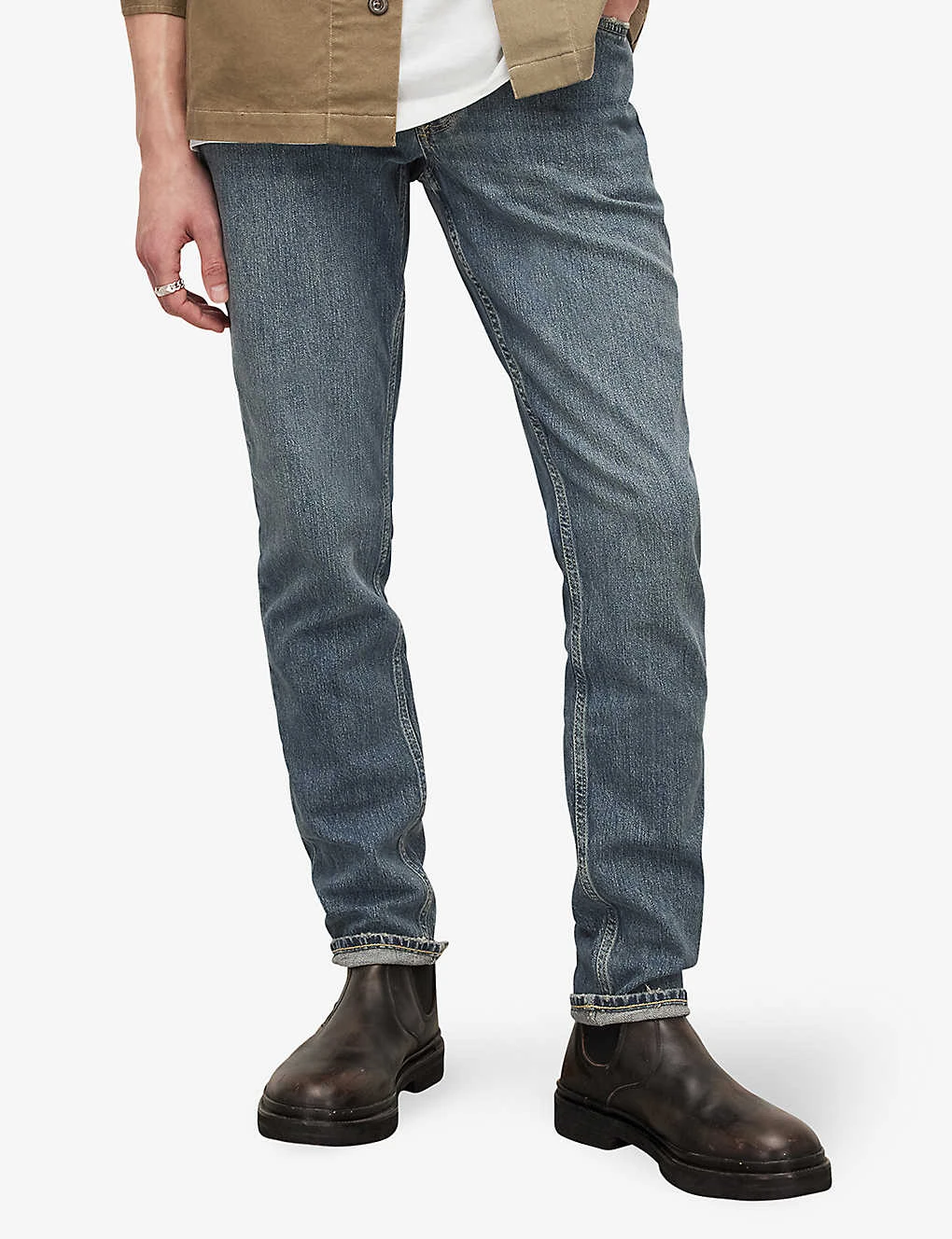 AllSaints Rex Straight-leg Mid-rise Slim-fit Stretch-denim Jeans 5 AllSaints Rex Straight-leg Mid-rise Slim-fit Stretch-denim Jeans - Image 3