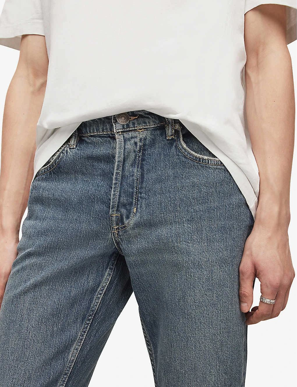 AllSaints Rex Straight-leg Mid-rise Slim-fit Stretch-denim Jeans 7 AllSaints Rex Straight-leg Mid-rise Slim-fit Stretch-denim Jeans - Image 5