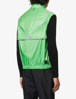 Ollon Brand-badge Regular-fit Shell-down Gilet -KOOPES Clothing Shop R04142023 GREEN ALT03