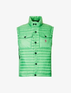 Ollon Brand-badge Regular-fit Shell-down Gilet